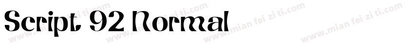Script 92 Normal字体转换